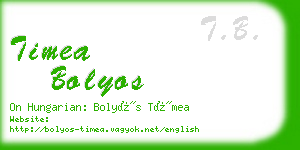 timea bolyos business card